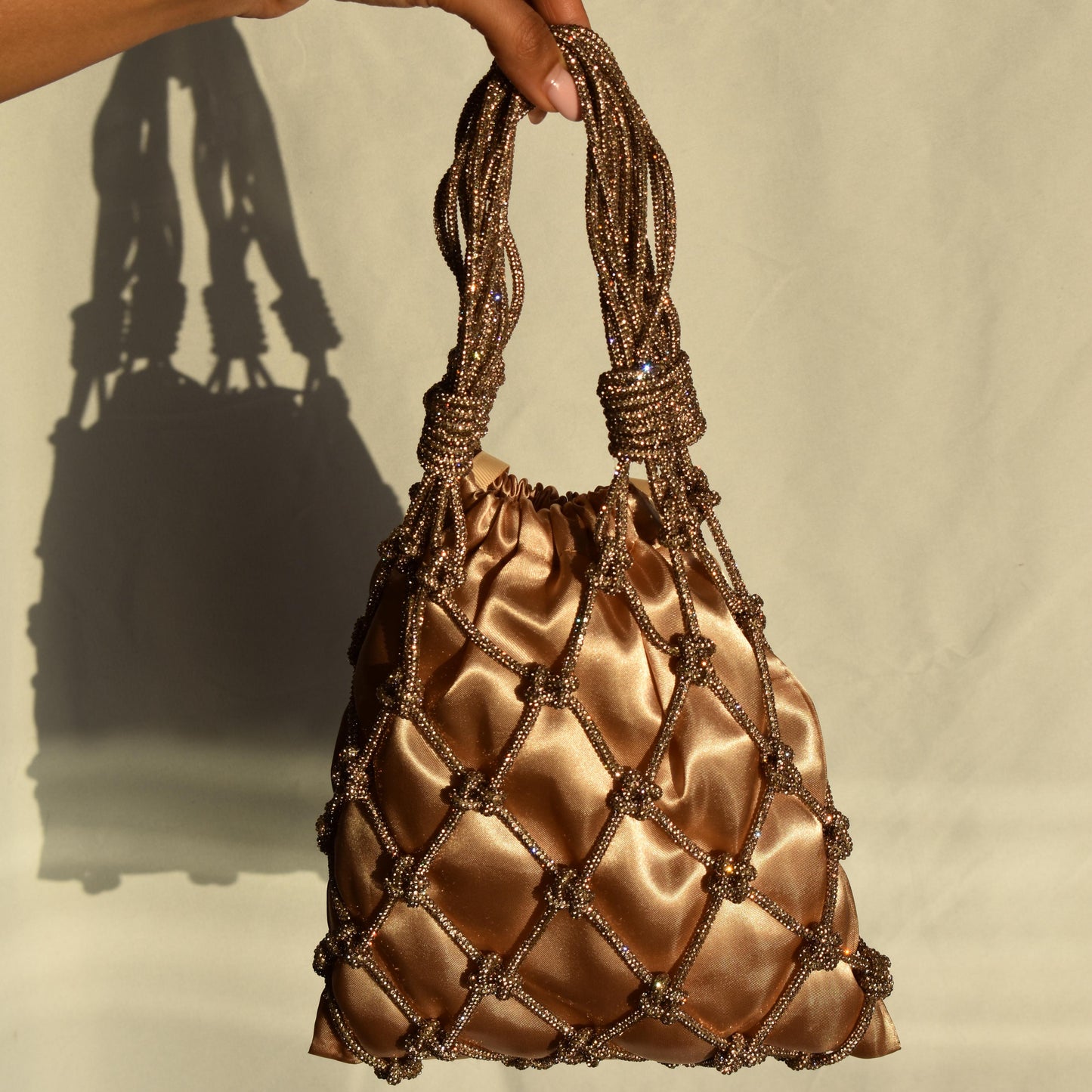 sparkly bag - champagne
