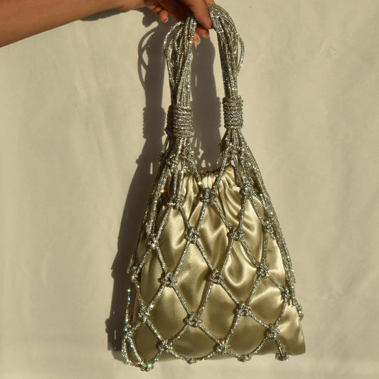 sparkly bag - pearl